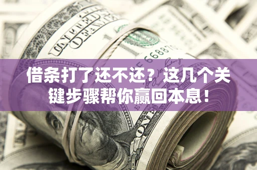 北京借条打了还不还？这几个关键步骤帮你赢回本息！