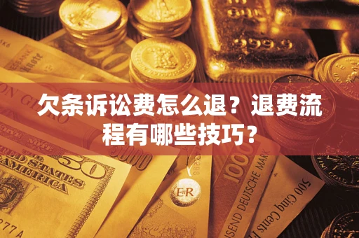 北京欠条诉讼费怎么退？退费流程有哪些技巧？