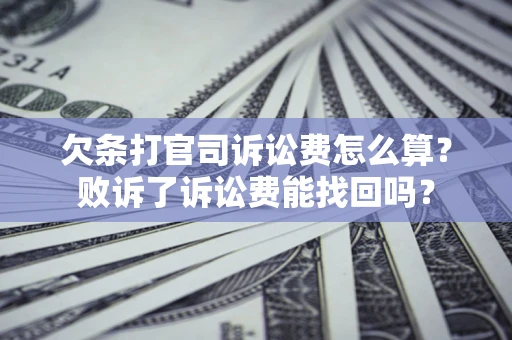 北京欠条打官司诉讼费怎么算？败诉了诉讼费能找回吗？
