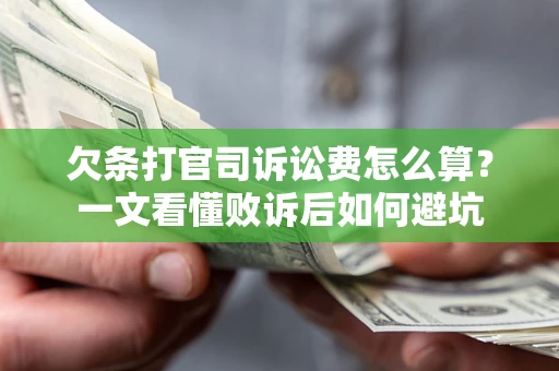 北京欠条打官司诉讼费怎么算？一文看懂败诉后如何避坑