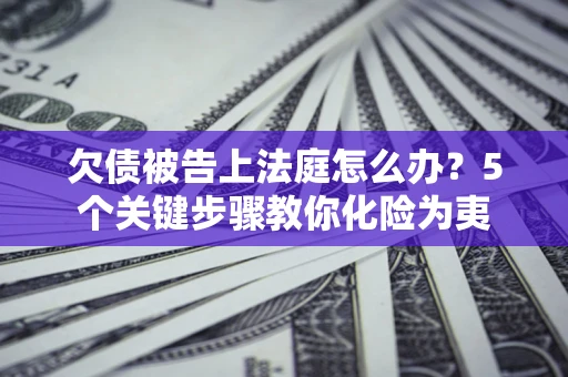 北京欠债被告上法庭怎么办？5个关键步骤教你化险为夷